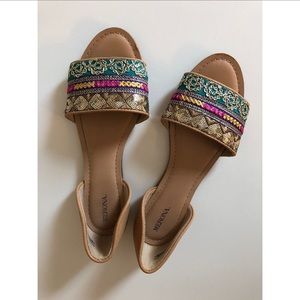 MOVING SALE Boho embroidered sandals/flats